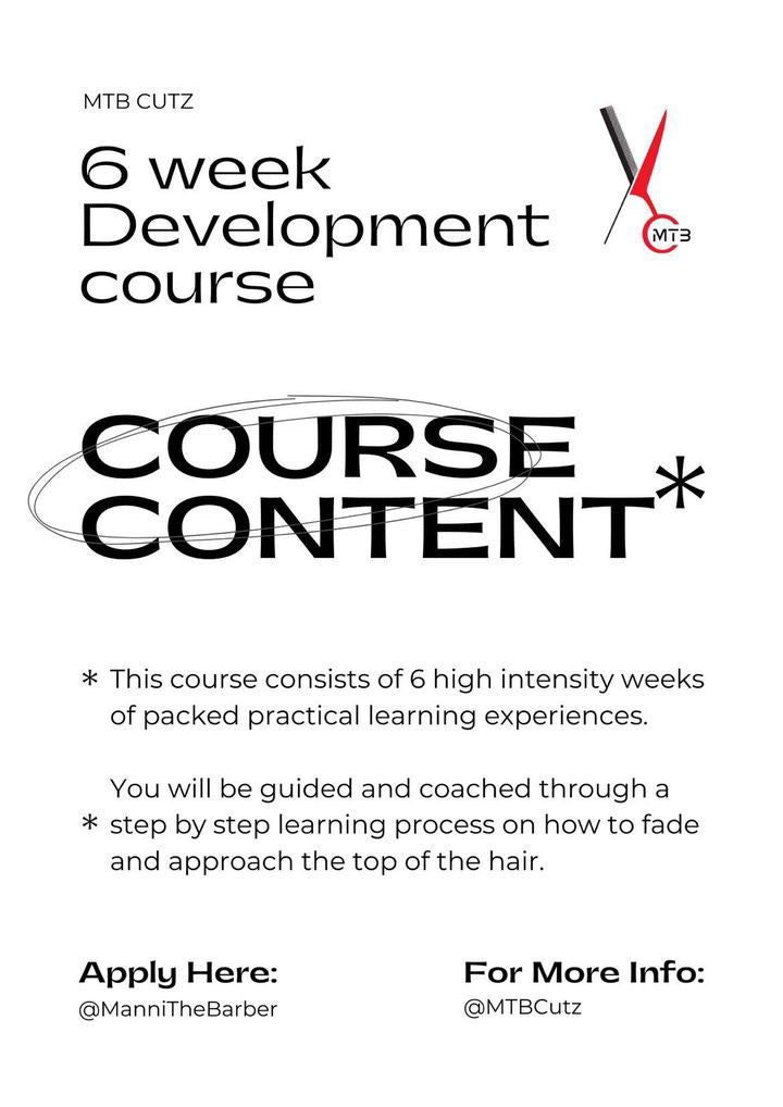6 Week Barber Development Programme