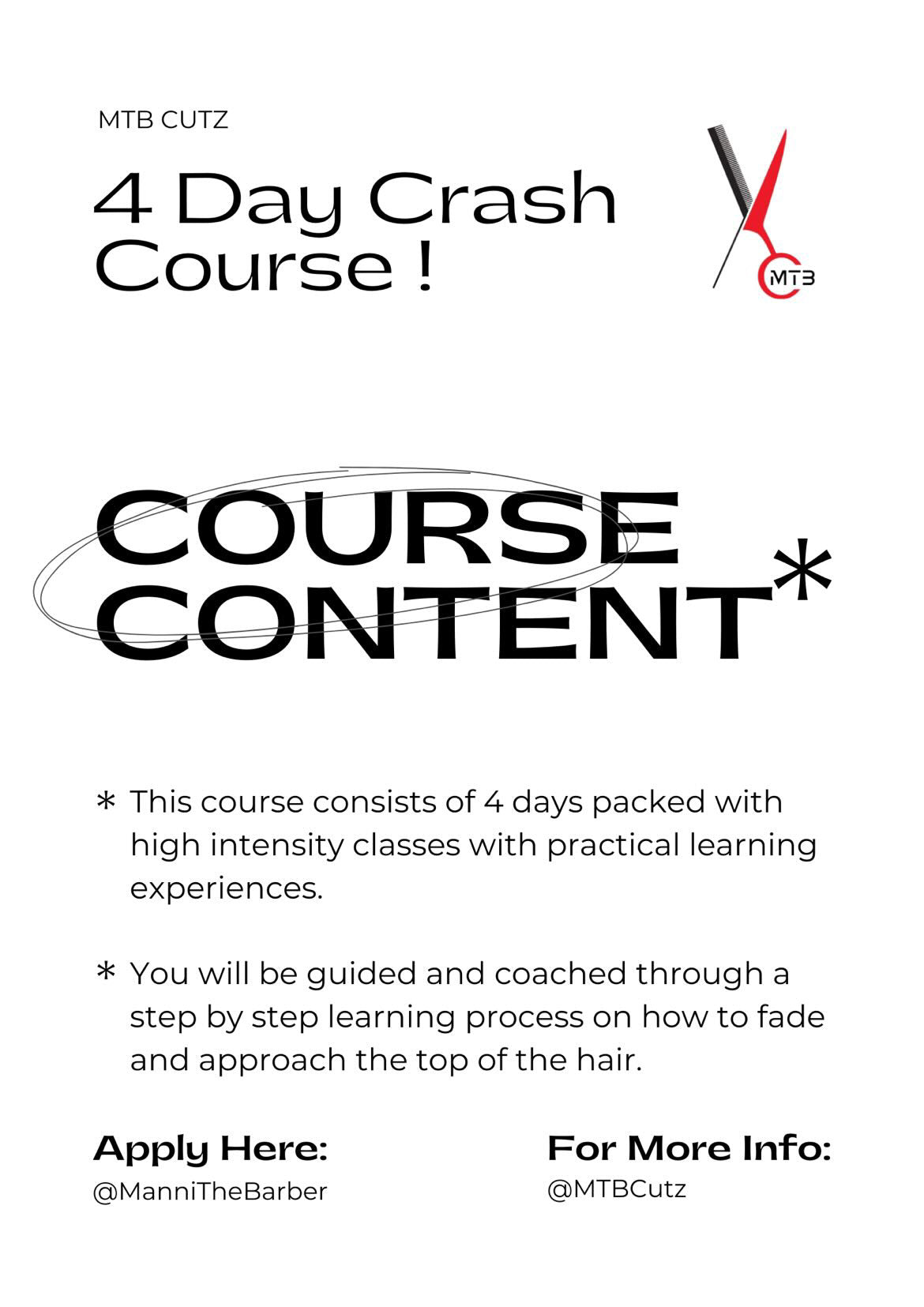 4 Day Crash Course